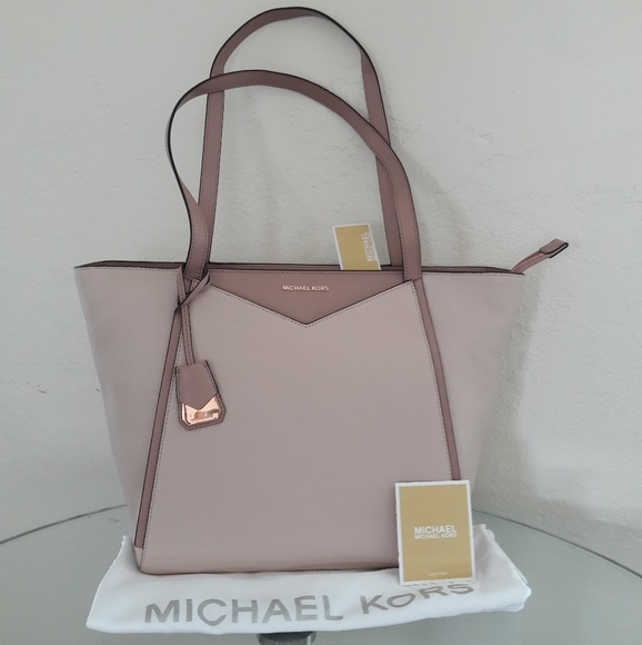 whitney large leather tote